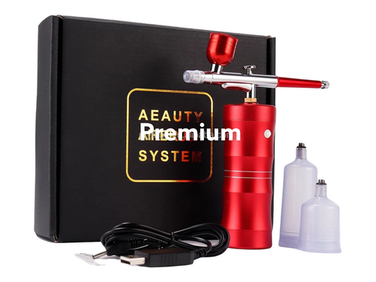 Airbrush Kit, Mini Air Compressor Spray Gun Single Action USB Rechargeable Airbrush Set