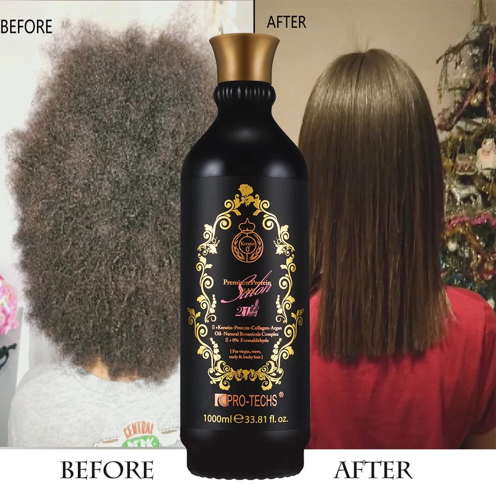 PRO-TECHS Keratin  Renewal Keratin Hair  Smoothing sets Including Clarifying Shampoo Pre-treatment Conditioner Daily Shampoo and Conditioner